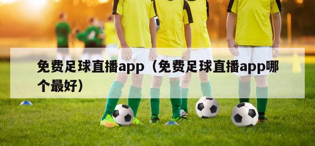 免费足球直播app（免费足球直播app哪个最好）